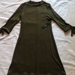 Olive green lulus sweater dress NWT